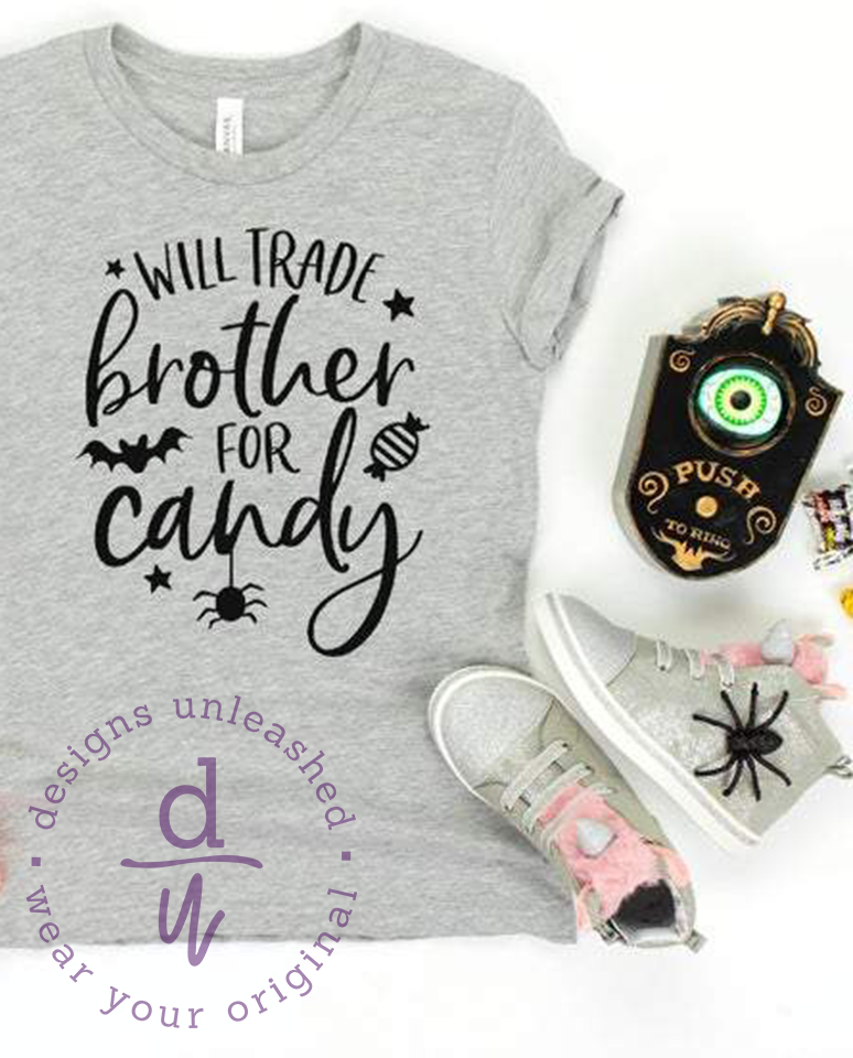 (TODDLER/INFANT) Will Trade Brother for Candy (Black Design)