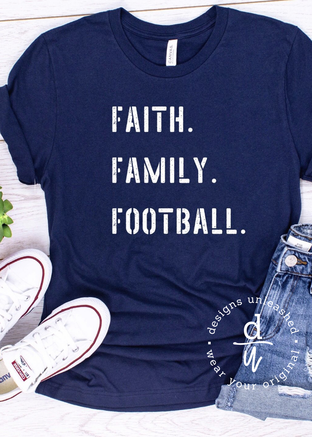 Faith Family Football (White Design)